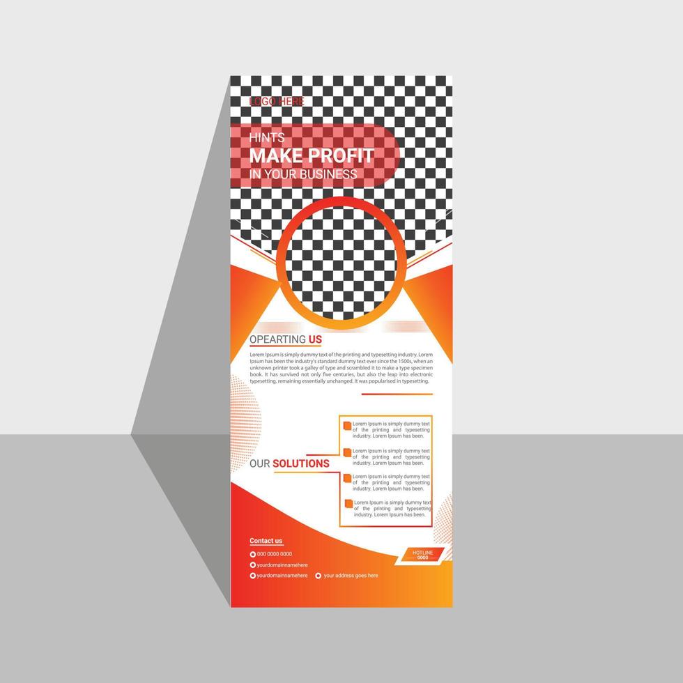 professionele en moderne zakelijke roll-up bannersjabloon met creatief concept vector