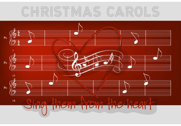 Gratis Kerst Carols Vector Achtergrond