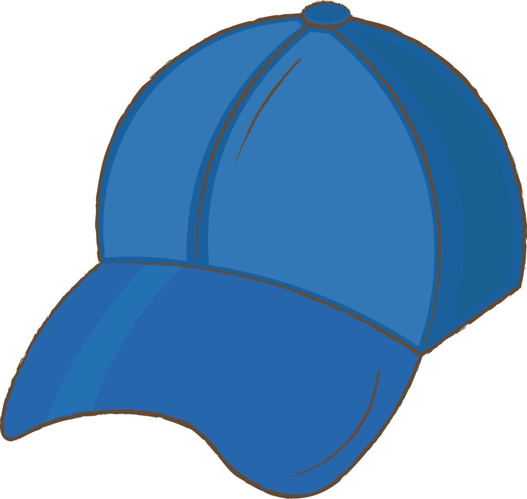 eenvoudige blauwe baseballcap illustratie vector