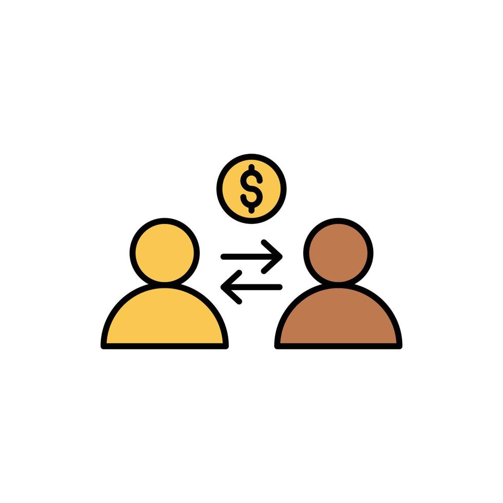 geld wisselen zakenman pictogram vector