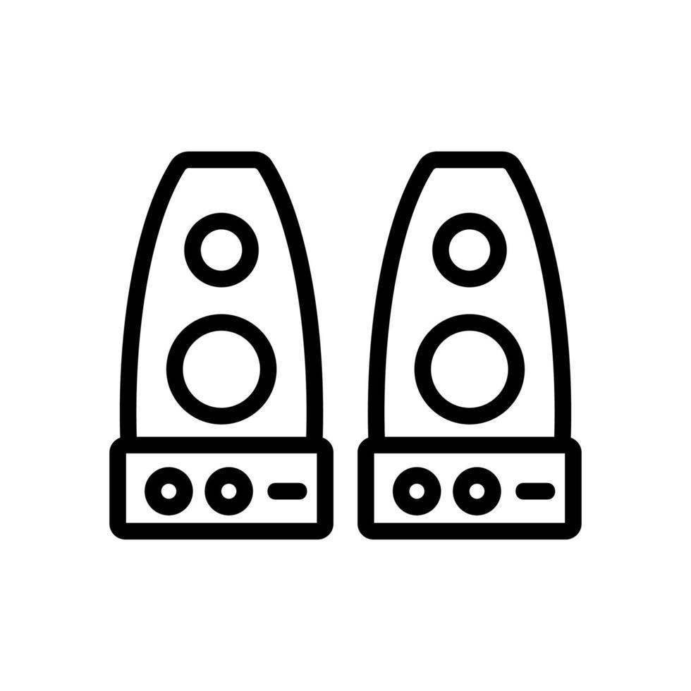 audio kolom pictogram vector. geïsoleerde contour symbool illustratie vector