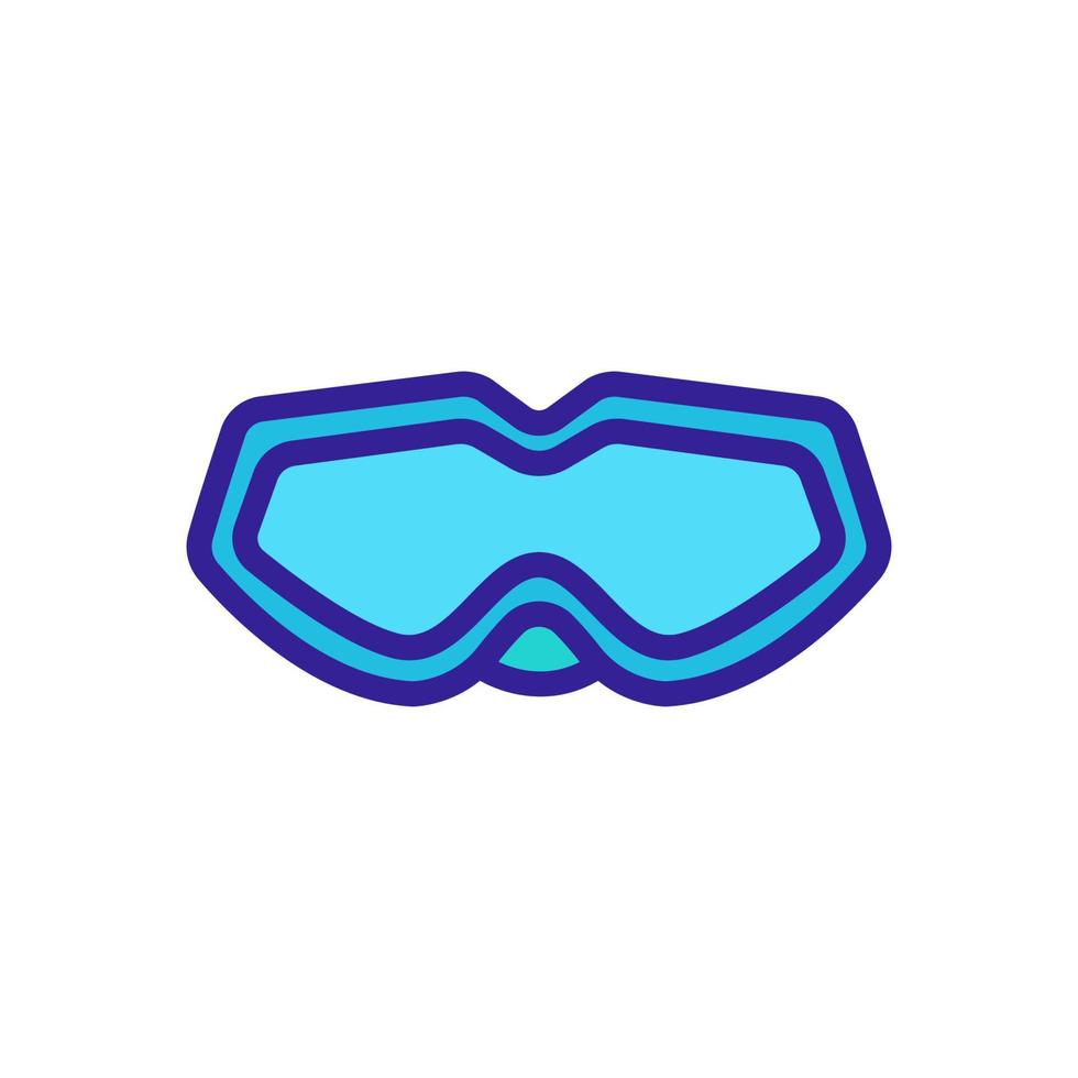 omrande zwemmen masker pictogram vector overzicht illustratie