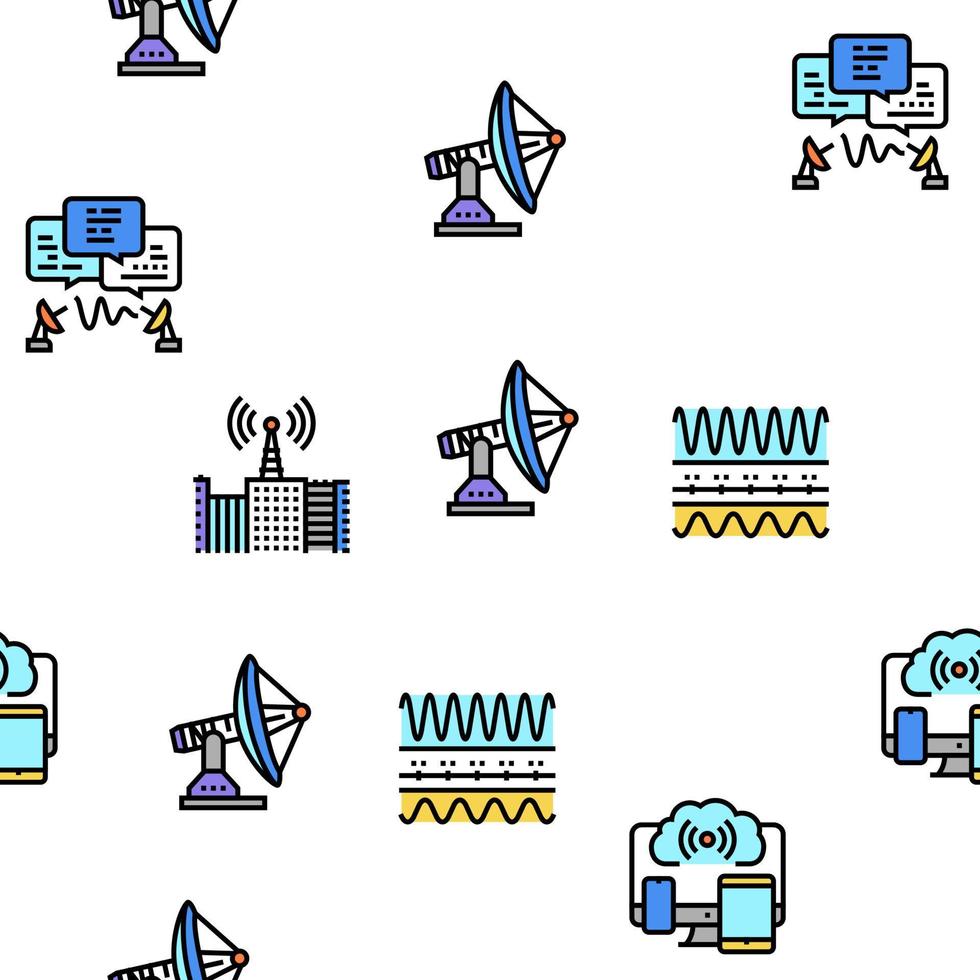 telecommunicatie technologie vector naadloos patroon