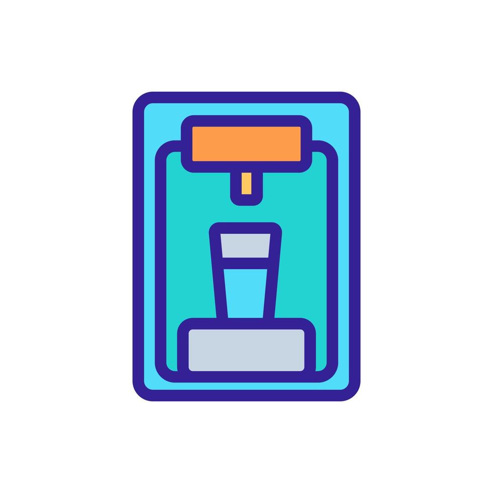 waterkoeler vooraanzicht pictogram vector overzicht illustratie