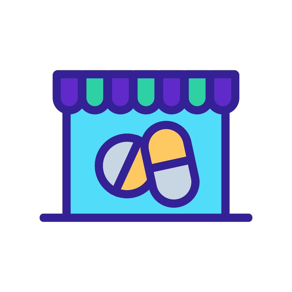 winkel drug pictogram vector. geïsoleerde contour symbool illustratie vector