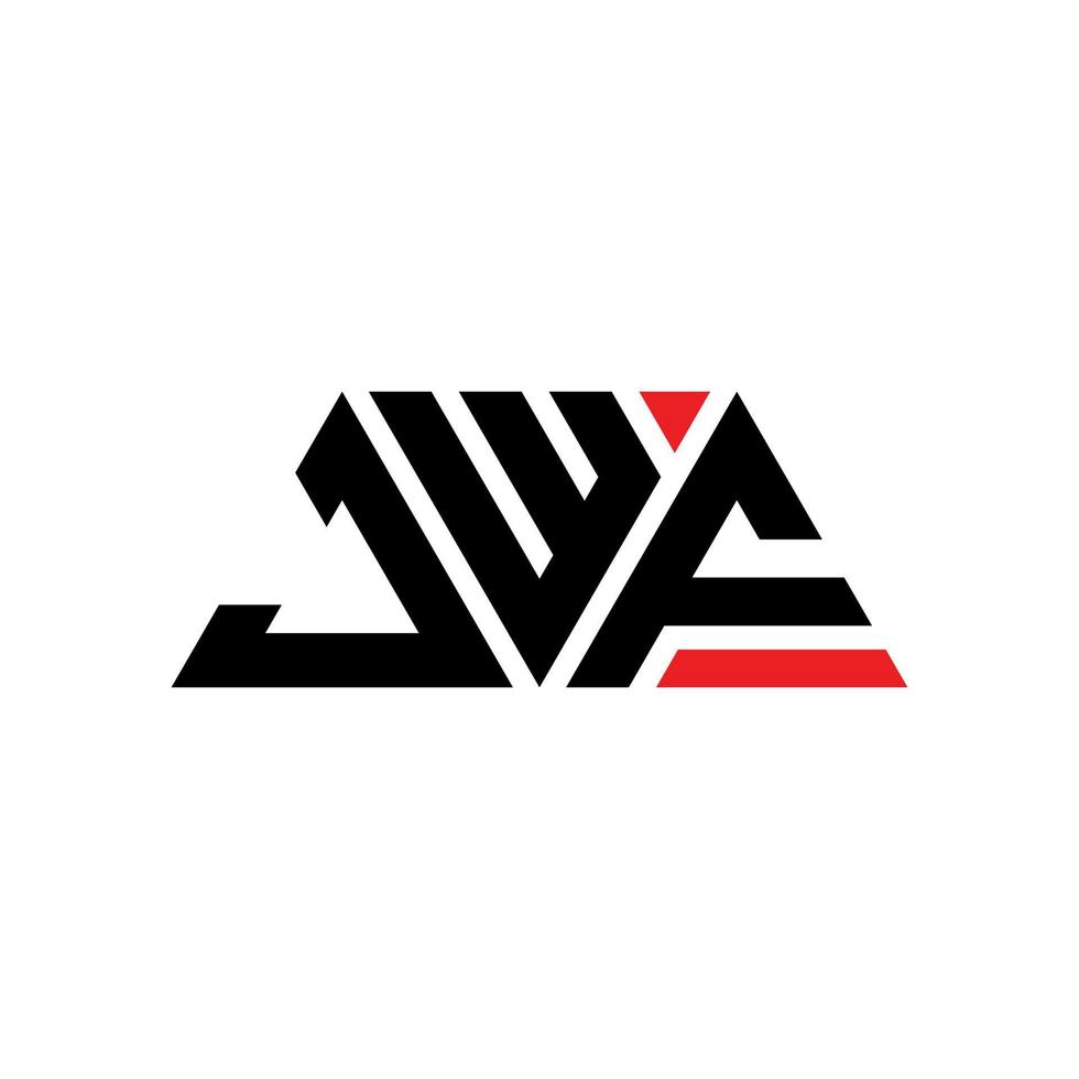jwf driehoek brief logo ontwerp met driehoekige vorm. jwf driehoek logo ontwerp monogram. jwf driehoek vector logo sjabloon met rode kleur. jwf driehoekig logo eenvoudig, elegant en luxueus logo. jwf