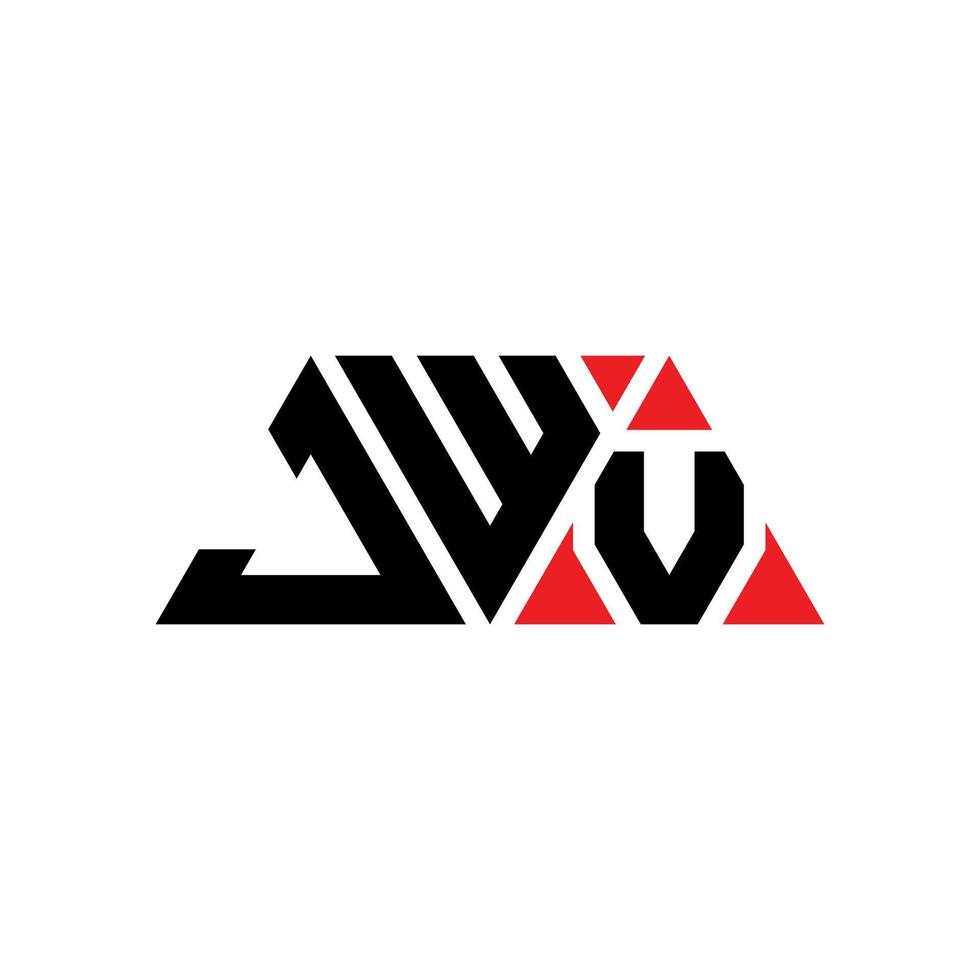 jwv driehoek brief logo ontwerp met driehoekige vorm. jwv driehoek logo ontwerp monogram. jwv driehoek vector logo sjabloon met rode kleur. jwv driehoekig logo eenvoudig, elegant en luxueus logo. jwv