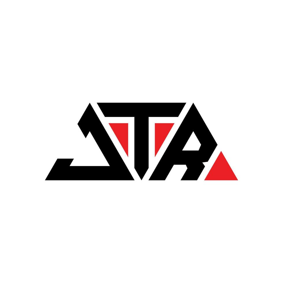 jtr driehoek brief logo ontwerp met driehoekige vorm. jtr driehoek logo ontwerp monogram. jtr driehoek vector logo sjabloon met rode kleur. jtr driehoekig logo eenvoudig, elegant en luxueus logo. jtr