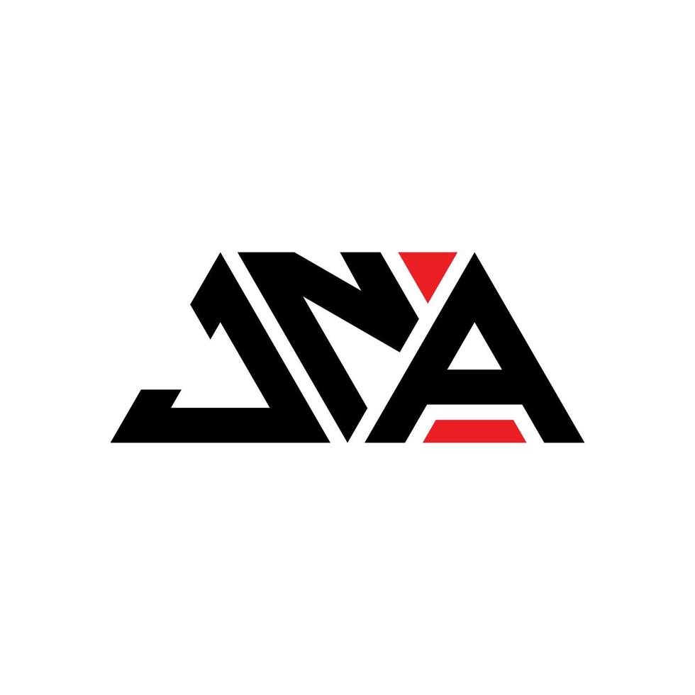 jna driehoek brief logo ontwerp met driehoekige vorm. jna driehoek logo ontwerp monogram. jna driehoek vector logo sjabloon met rode kleur. jna driehoekig logo eenvoudig, elegant en luxueus logo. jna