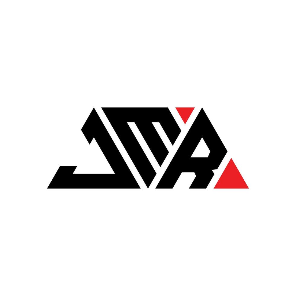 jmr driehoek brief logo ontwerp met driehoekige vorm. jmr driehoek logo ontwerp monogram. jmr driehoek vector logo sjabloon met rode kleur. jmr driehoekig logo eenvoudig, elegant en luxueus logo. jmr