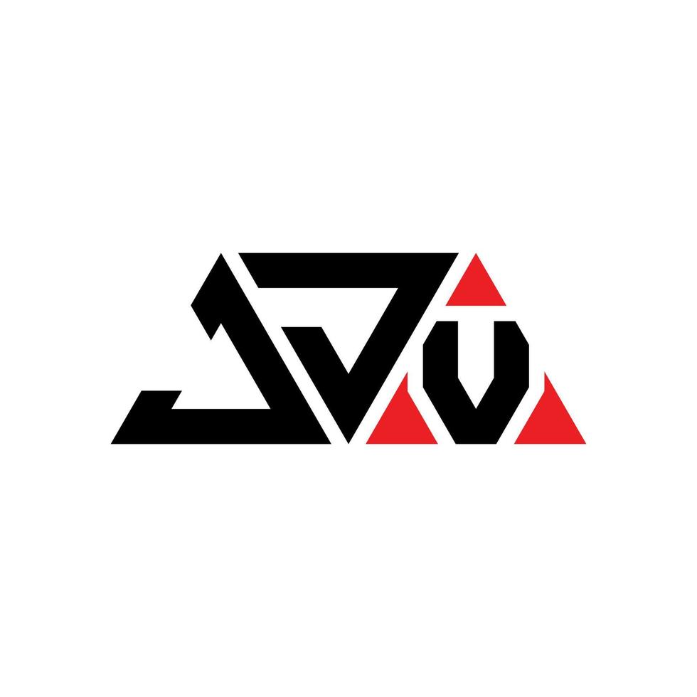 jjv driehoek brief logo ontwerp met driehoekige vorm. jjv driehoek logo ontwerp monogram. jjv driehoek vector logo sjabloon met rode kleur. jjv driehoekig logo eenvoudig, elegant en luxueus logo. jjv