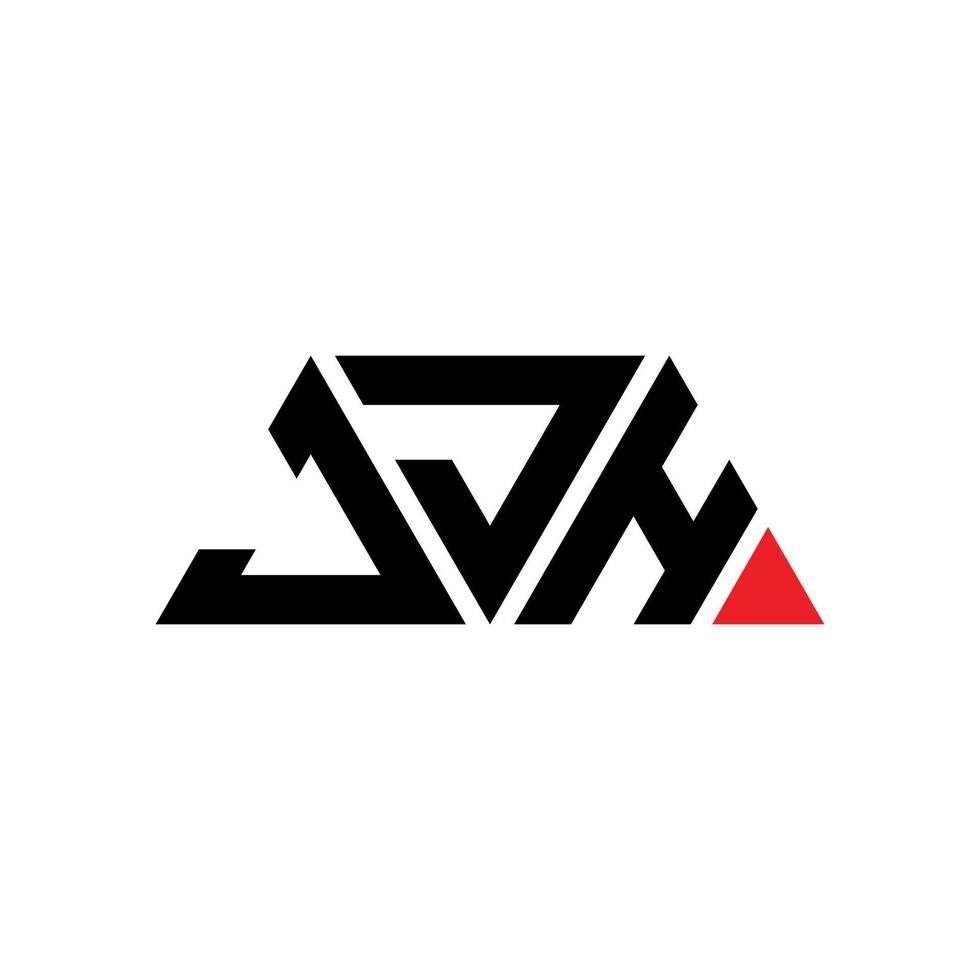 jjh driehoek brief logo ontwerp met driehoekige vorm. jjh driehoek logo ontwerp monogram. jjh driehoek vector logo sjabloon met rode kleur. jjh driehoekig logo eenvoudig, elegant en luxueus logo. jjh