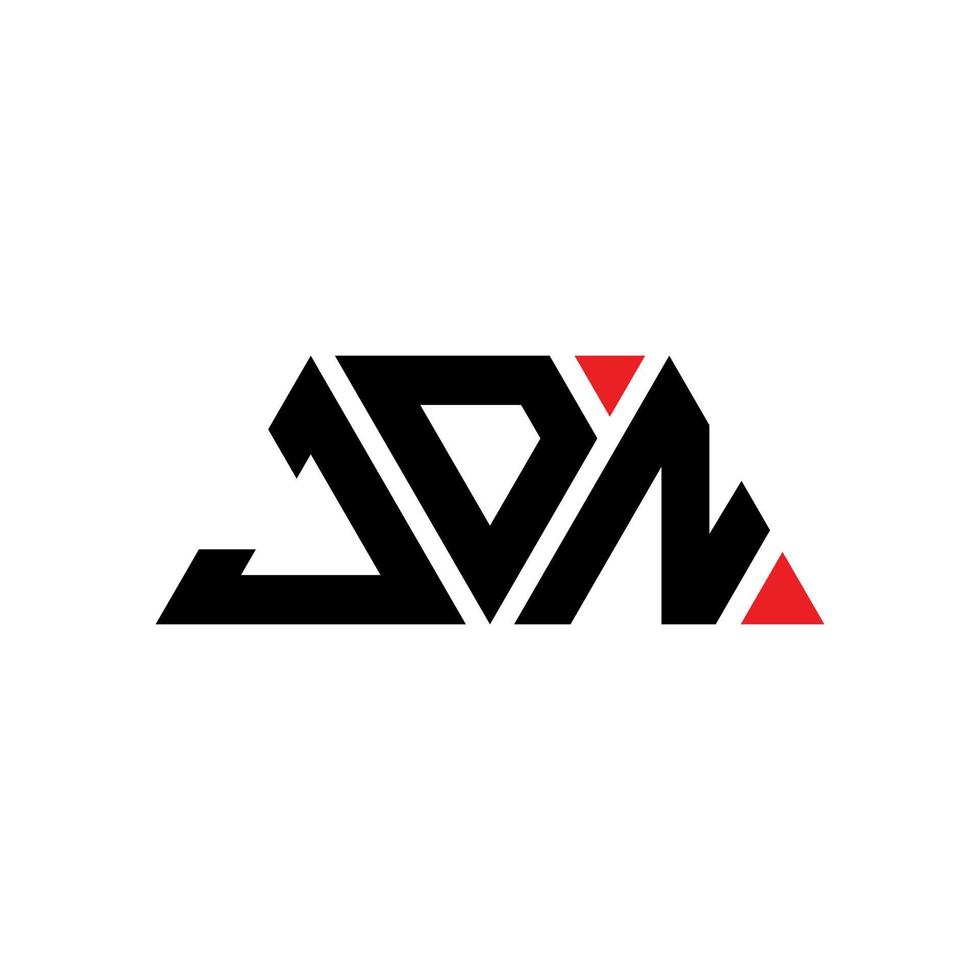 jdn driehoek brief logo ontwerp met driehoekige vorm. jdn driehoek logo ontwerp monogram. jdn driehoek vector logo sjabloon met rode kleur. jdn driehoekig logo eenvoudig, elegant en luxueus logo. jdn