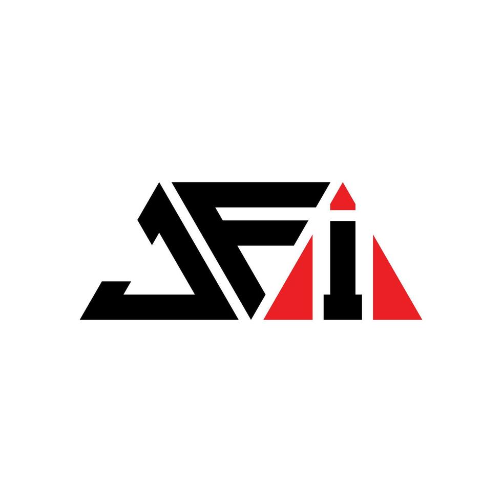 jfi driehoek brief logo ontwerp met driehoekige vorm. jfi driehoek logo ontwerp monogram. jfi driehoek vector logo sjabloon met rode kleur. jfi driehoekig logo eenvoudig, elegant en luxueus logo. jfi
