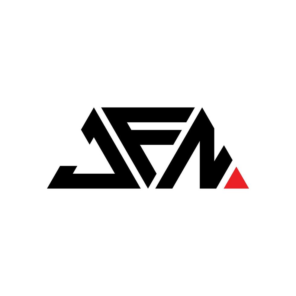jfn driehoek brief logo ontwerp met driehoekige vorm. jfn driehoek logo ontwerp monogram. jfn driehoek vector logo sjabloon met rode kleur. jfn driehoekig logo eenvoudig, elegant en luxueus logo. jfn