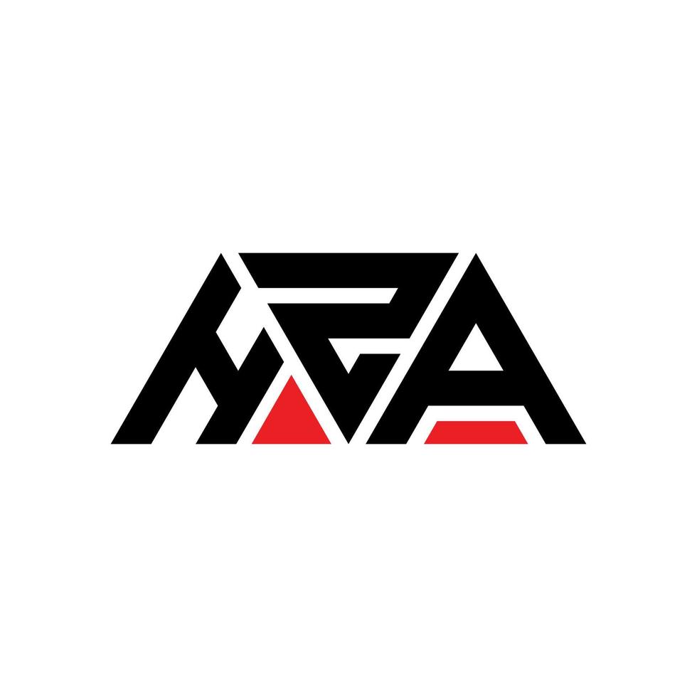 hza driehoek brief logo ontwerp met driehoekige vorm. hza driehoek logo ontwerp monogram. hza driehoek vector logo sjabloon met rode kleur. hza driehoekig logo eenvoudig, elegant en luxueus logo. hza