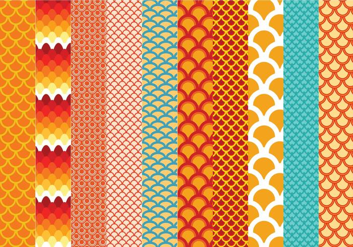 Gratis Fish Scale Patterns vector