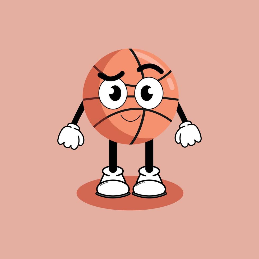 illustratie stripfiguur van schattige mascotte honkbal met pose. geschikt voor kinderboekillustratie. vector