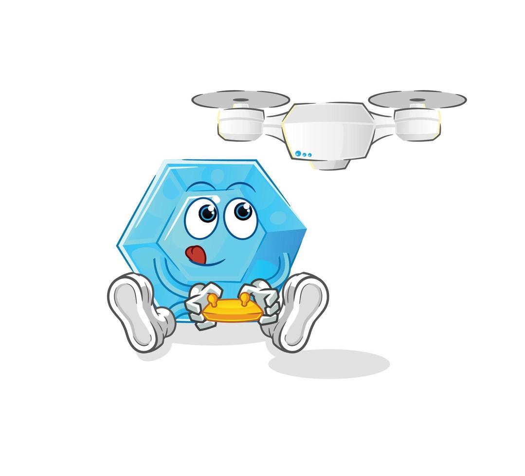 blauwe diamant mascotte vector