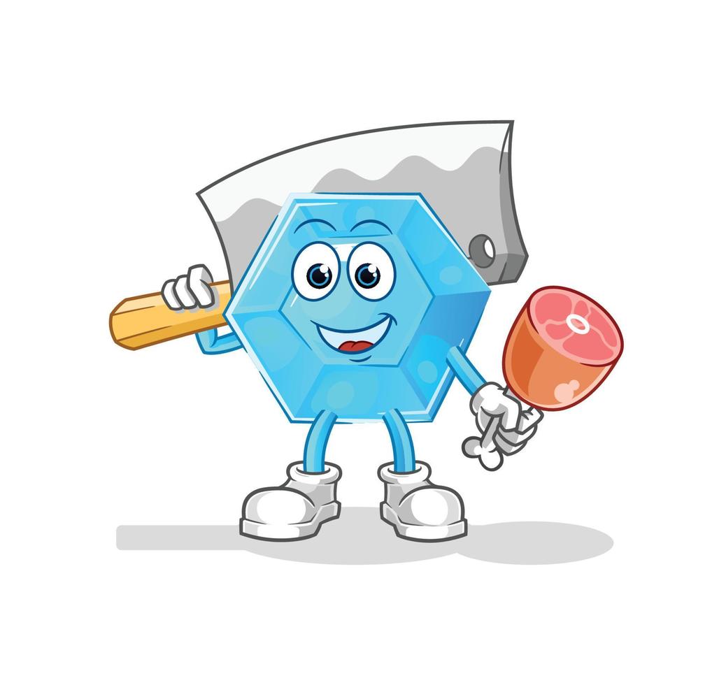 blauwe diamant mascotte vector