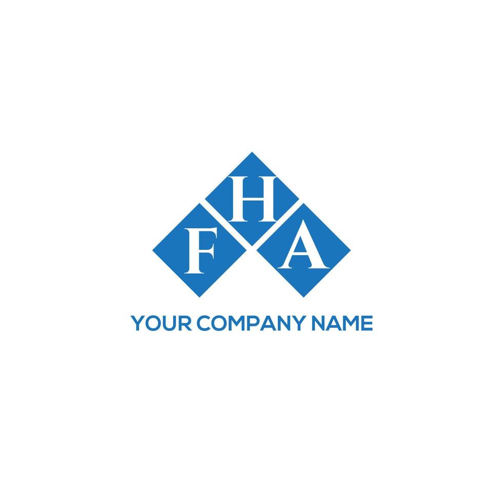 fha brief logo ontwerp op witte achtergrond. fha creatieve initialen brief logo concept. fha brief ontwerp. vector