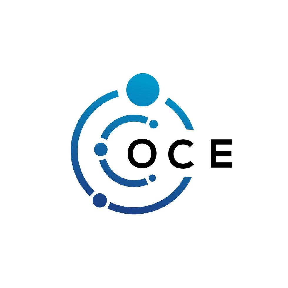 oce brief technologie logo ontwerp op witte achtergrond. oce creatieve initialen letter it logo concept. oce brief ontwerp. vector