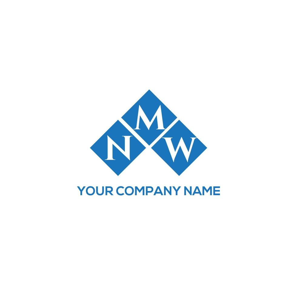 NW brief logo ontwerp op witte achtergrond. nmw creatieve initialen brief logo concept. nmw brief ontwerp. vector