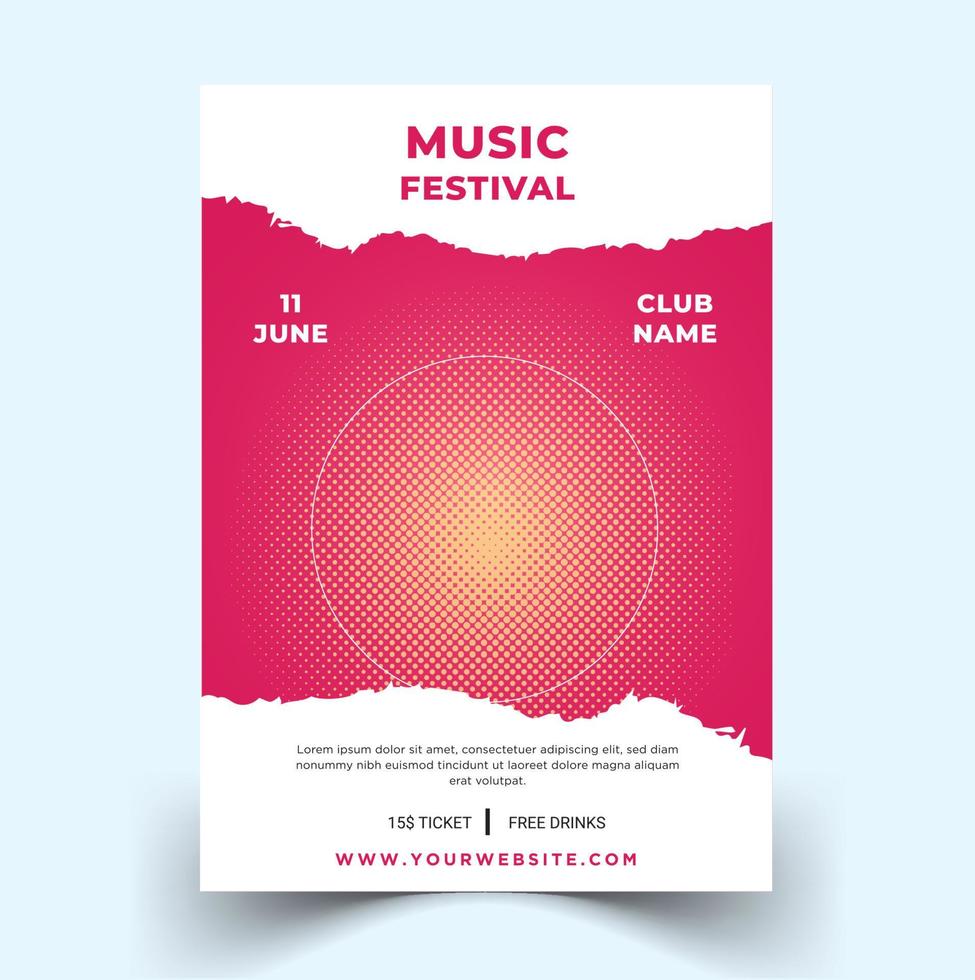 muziekfestival poster eps vector