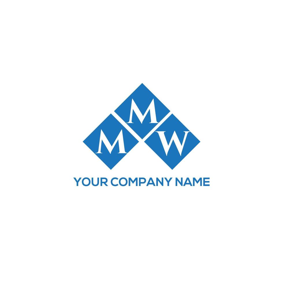 mmw brief logo ontwerp op witte achtergrond. mmw creatieve initialen brief logo concept. mmw brief ontwerp. vector