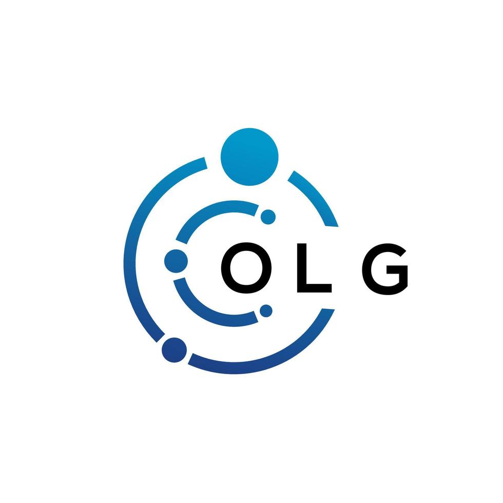 olg brief technologie logo ontwerp op witte achtergrond. olg creatieve initialen letter it logo concept. olg brief ontwerp. vector