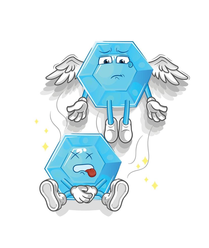 blauwe diamant mascotte vector