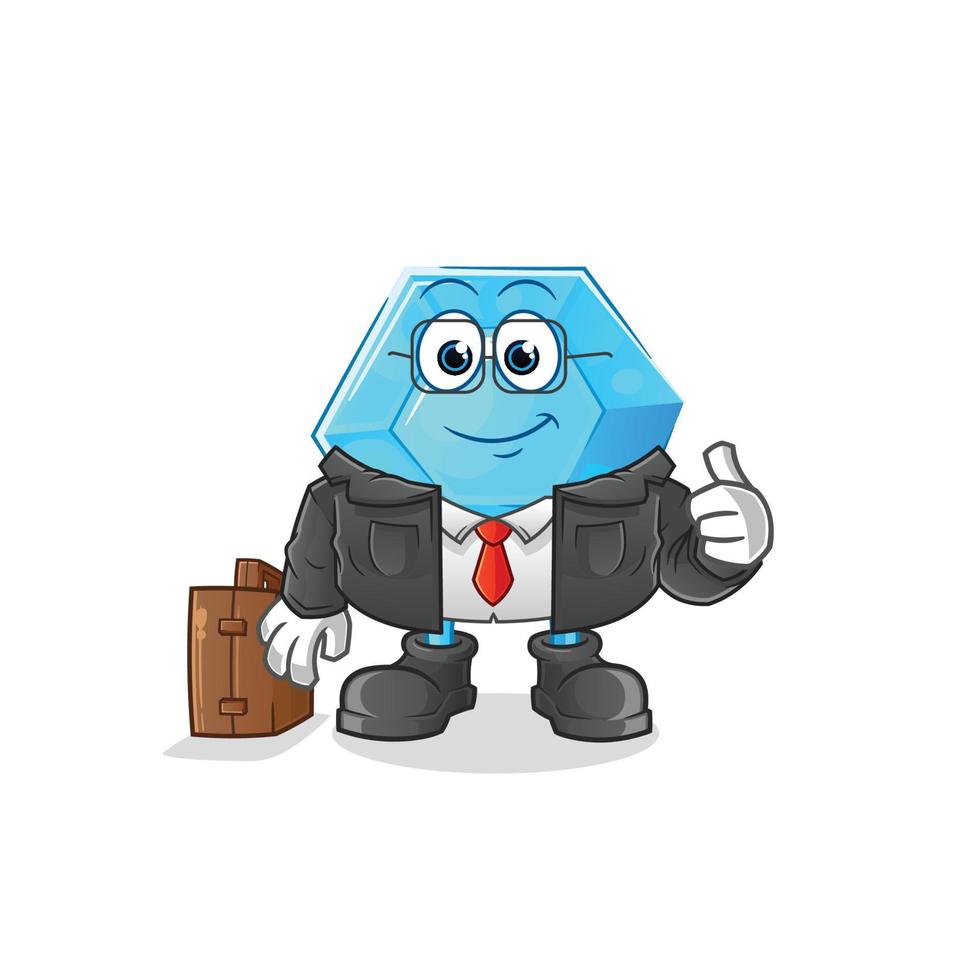 blauwe diamant mascotte vector