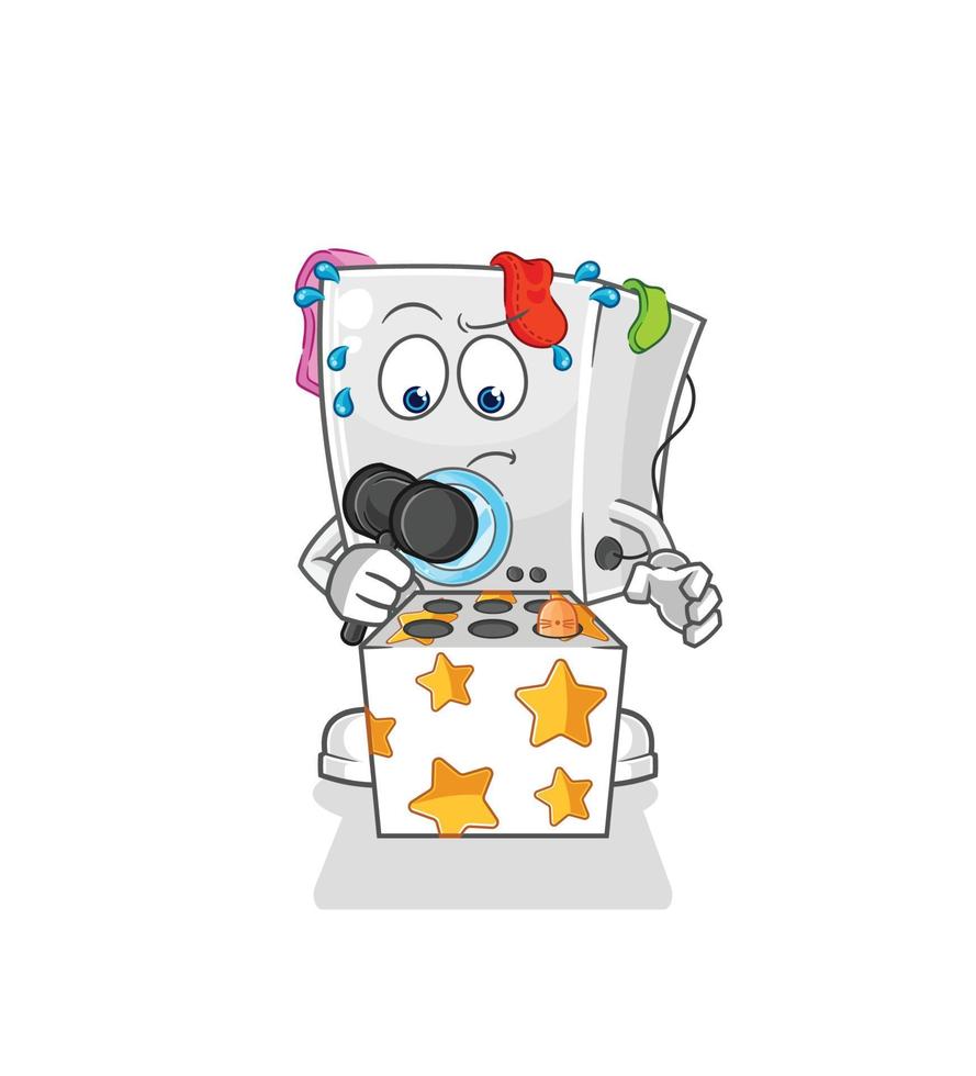 wasmachine cartoon mascotte vector