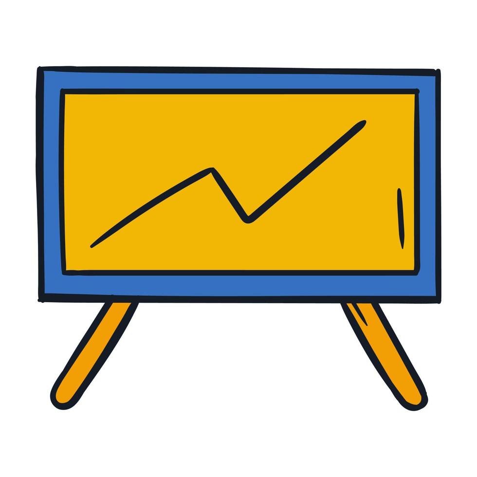 whiteboard-pictogramelement met handgetekende stijl vector