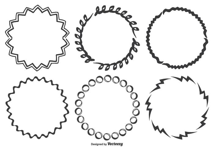 Hand getrokken frame set vector