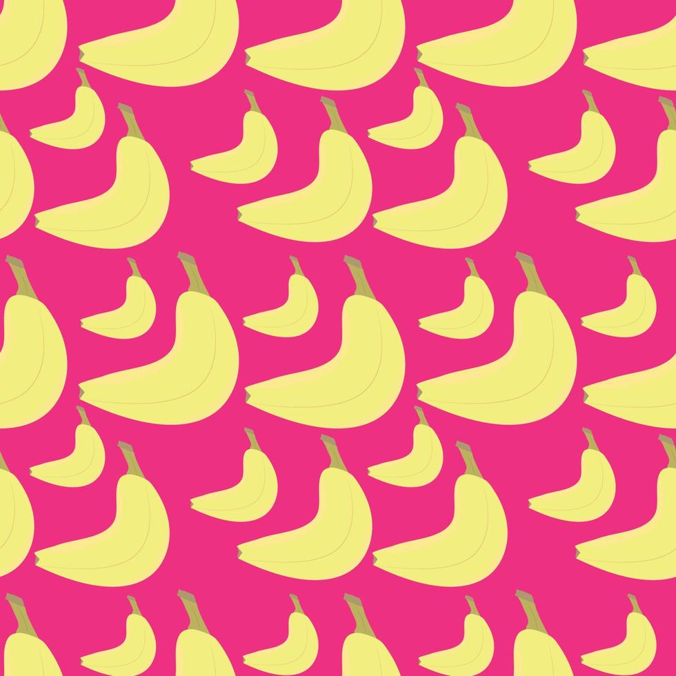 helder patroon van ongebruikelijke bananen op een roze achtergrond. voor stoffen en notitieboekjes, notitieboekjes. vlakke stijl. vector. vector