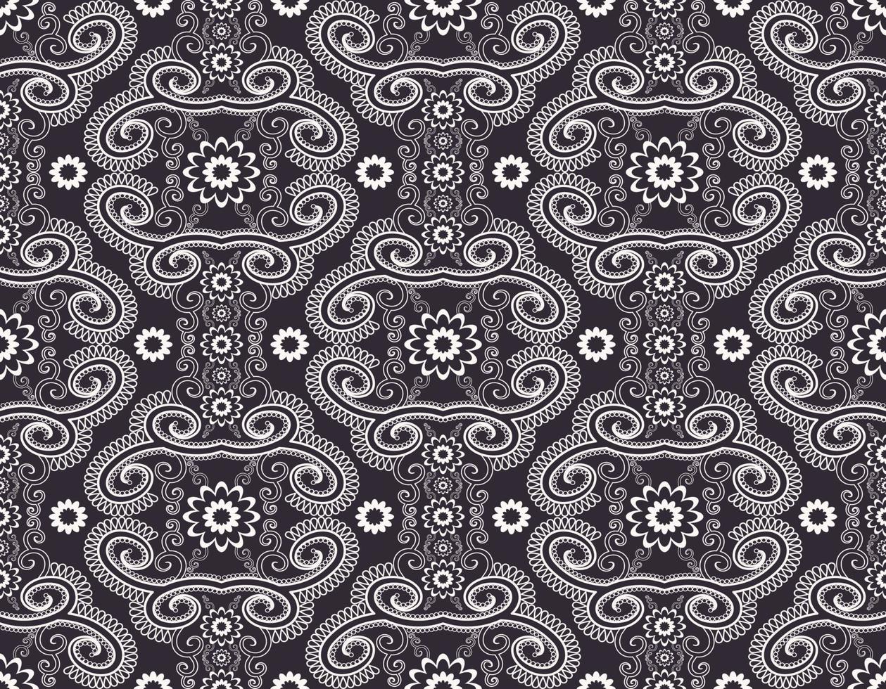 abstracte bloemen vorm zwart-witte kleur naadloze patroon achtergrond. gebruik voor stof, textiel, interieurdecoratie-elementen, stoffering, verpakking. vector