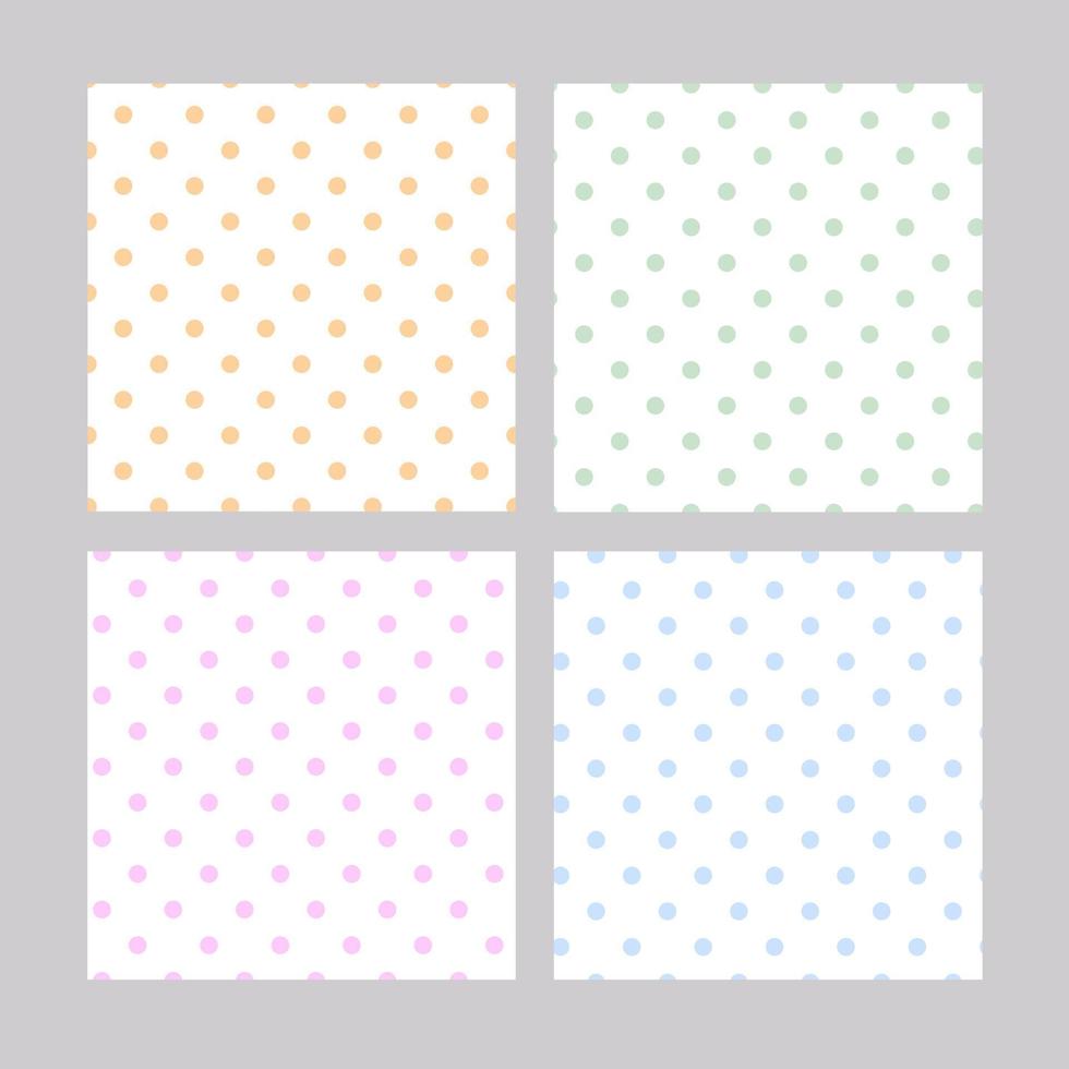abstracte polka dot naadloze patroon vectorillustratie in tedere pastelkleur, herhaal ornament voor textiel, stof, schattige jongen home decor vector