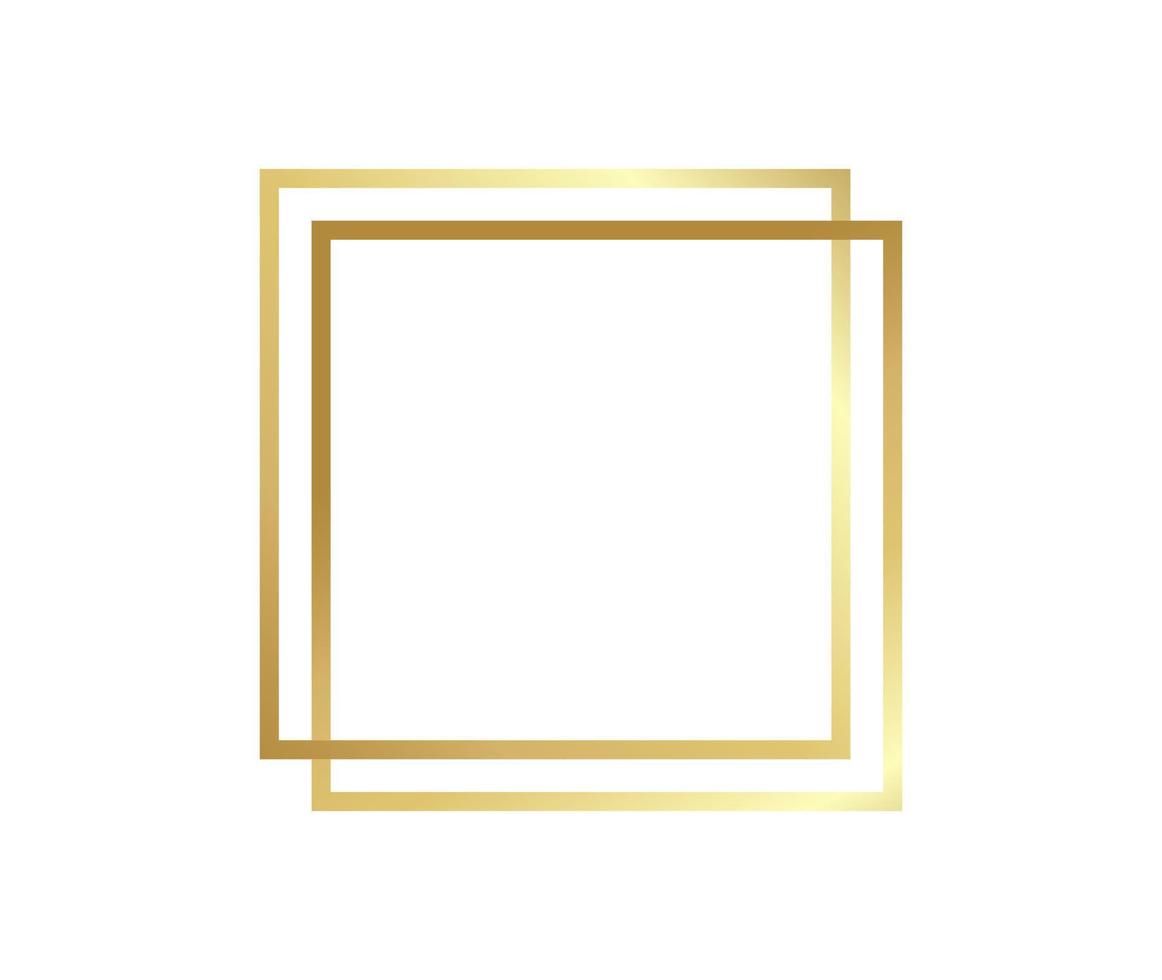 gouden vierkante frame. luxe geometrische vierkante element. vector