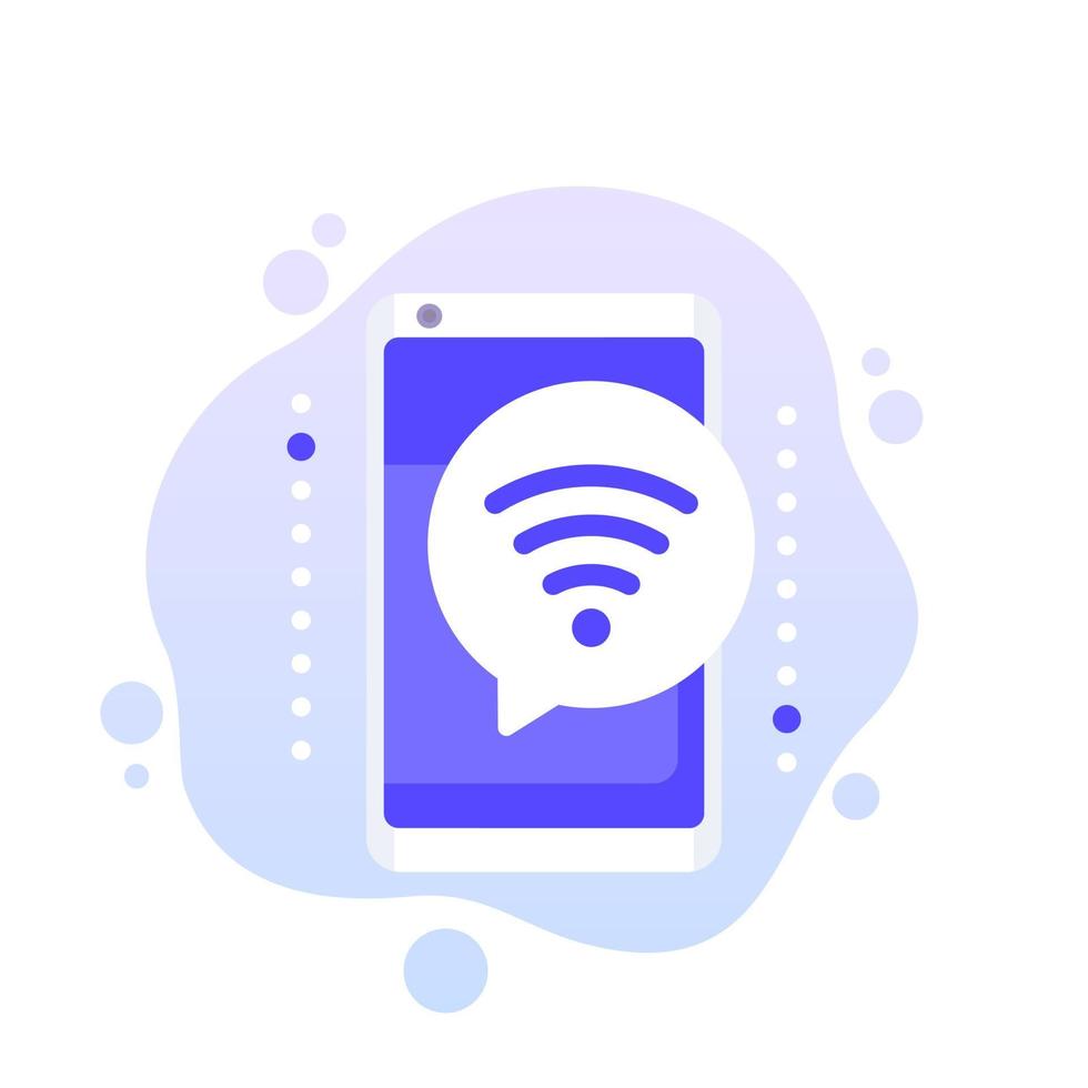 wifi-pictogram met een smartphone vector