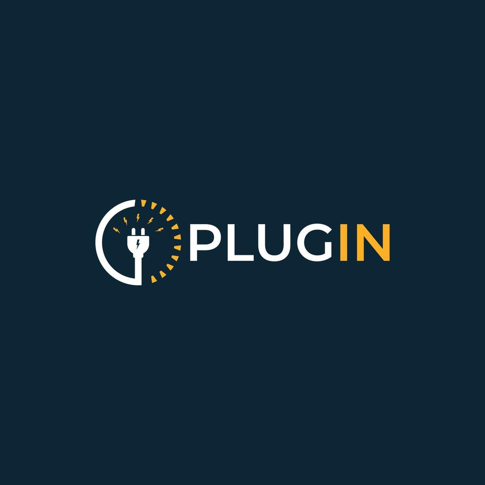plug-in elektrisch logo ontwerp vector bestand