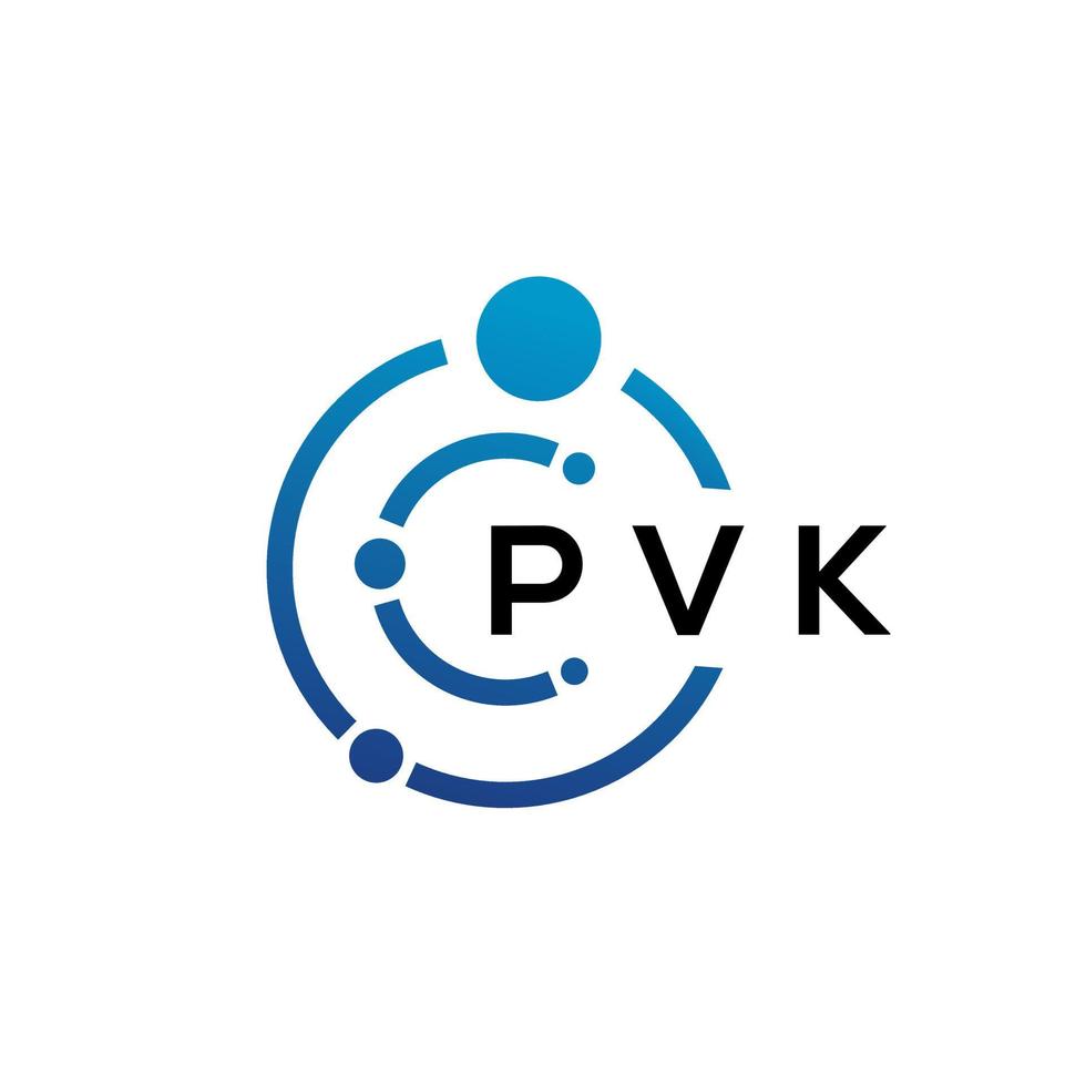 pvk brief technologie logo ontwerp op witte achtergrond. pvk creatieve initialen letter it logo concept. pvk brief ontwerp. vector