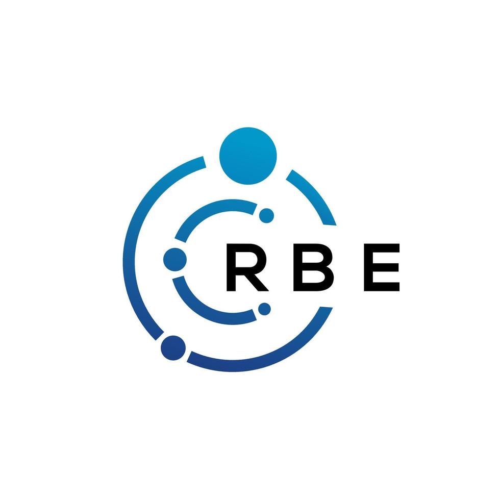 RBE brief technologie logo ontwerp op witte achtergrond. rbe creatieve initialen letter it logo concept. rbe-briefontwerp. vector