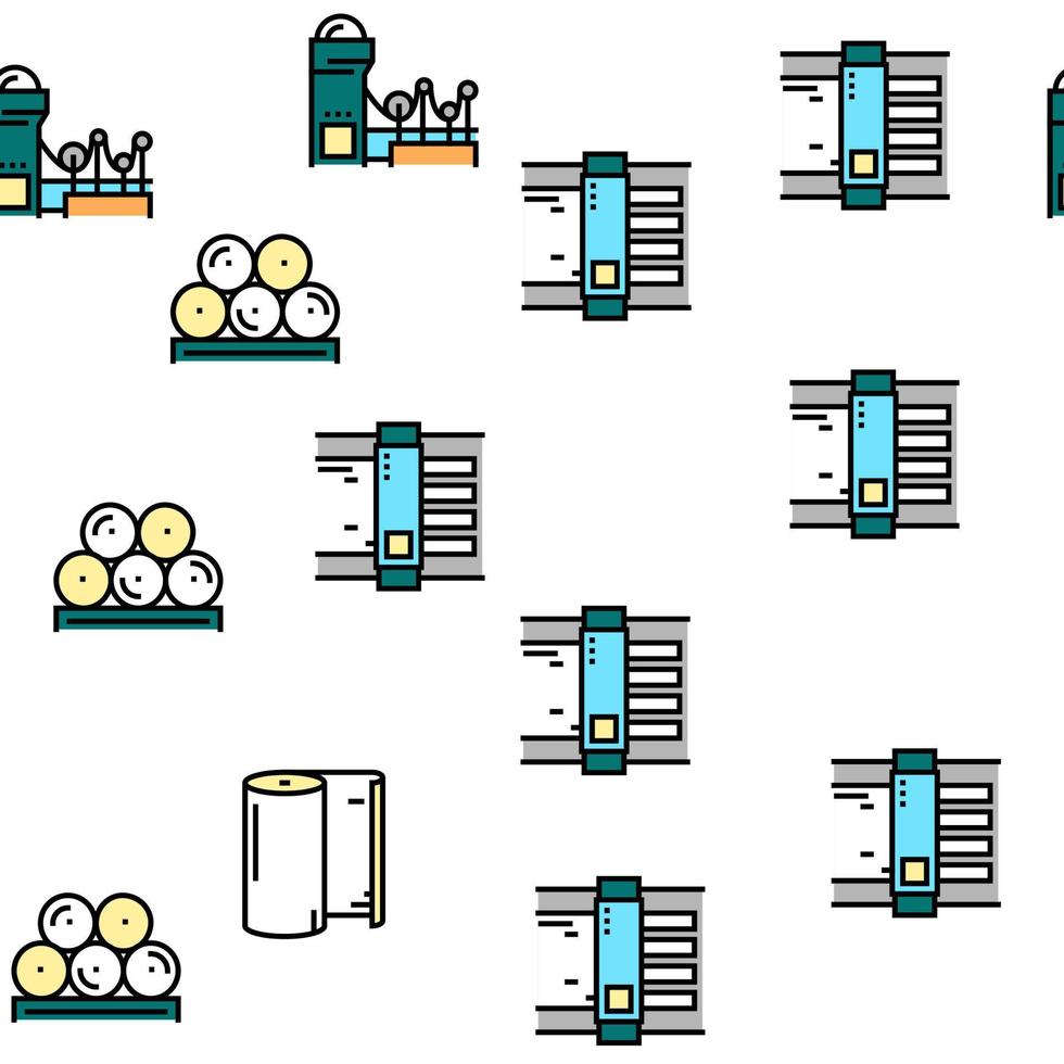 papierproductie plant vector naadloos patroon