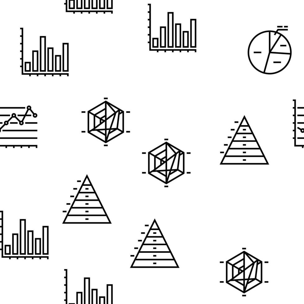 grafiek voor het analyseren en onderzoeken van vector naadloos patroon