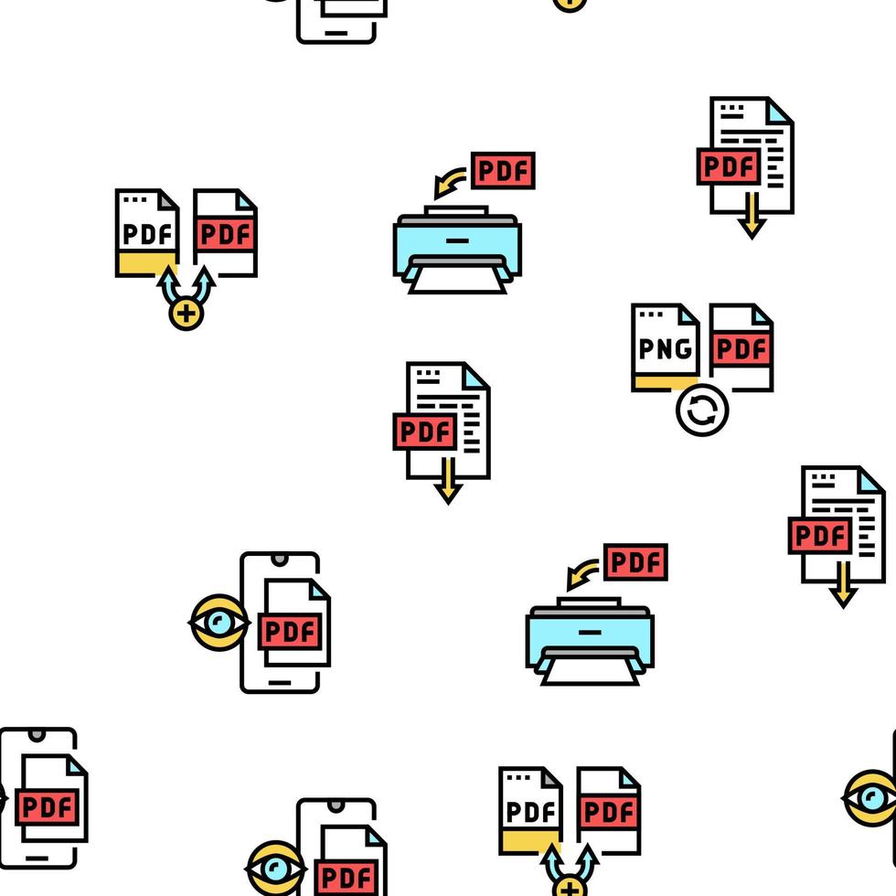 pdf elektronisch bestand vector naadloos patroon