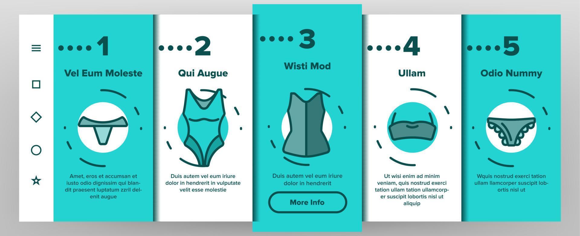 lingerie accessoires items lineaire vector onboarding