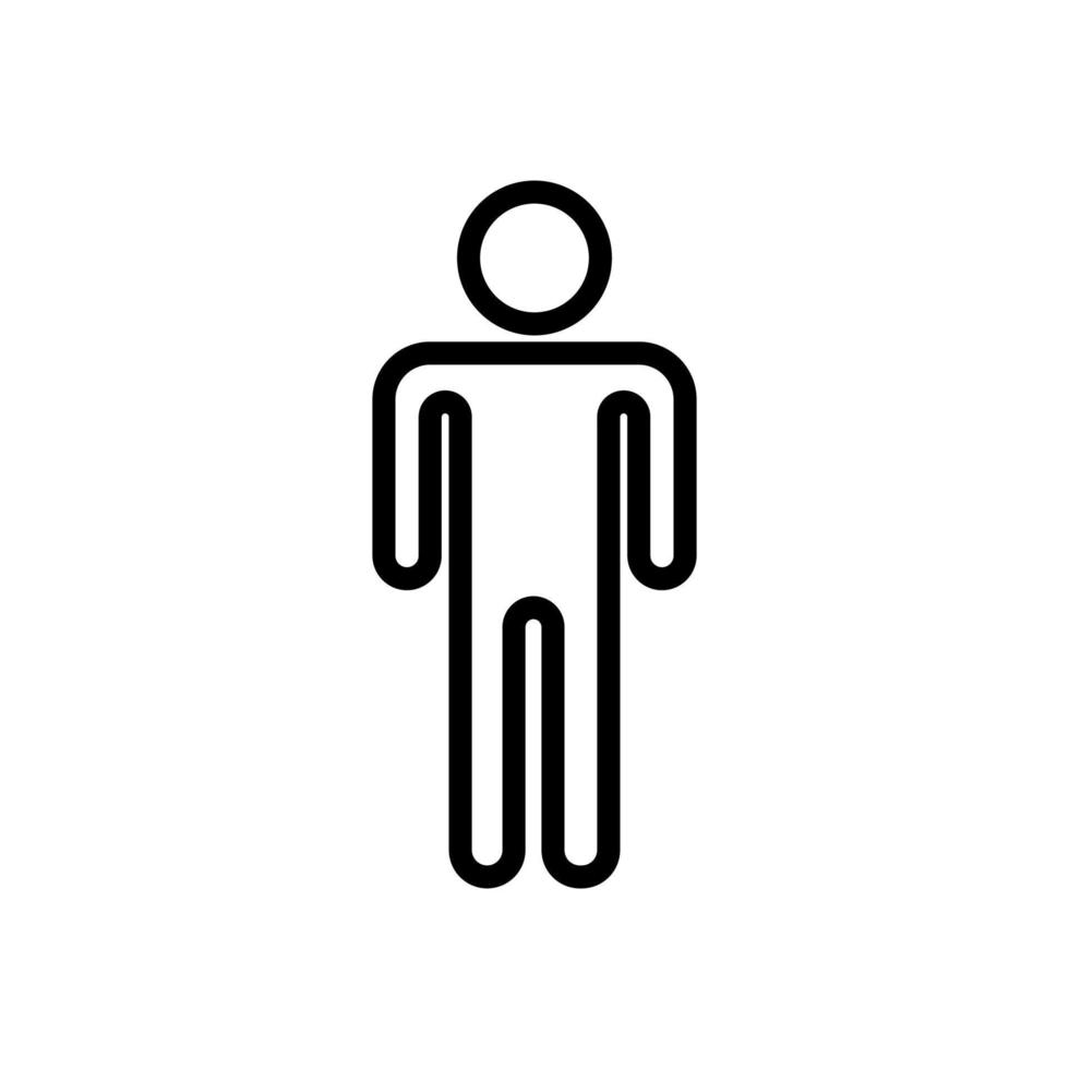 mannen toilet pictogram vector. geïsoleerde contour symbool illustratie vector