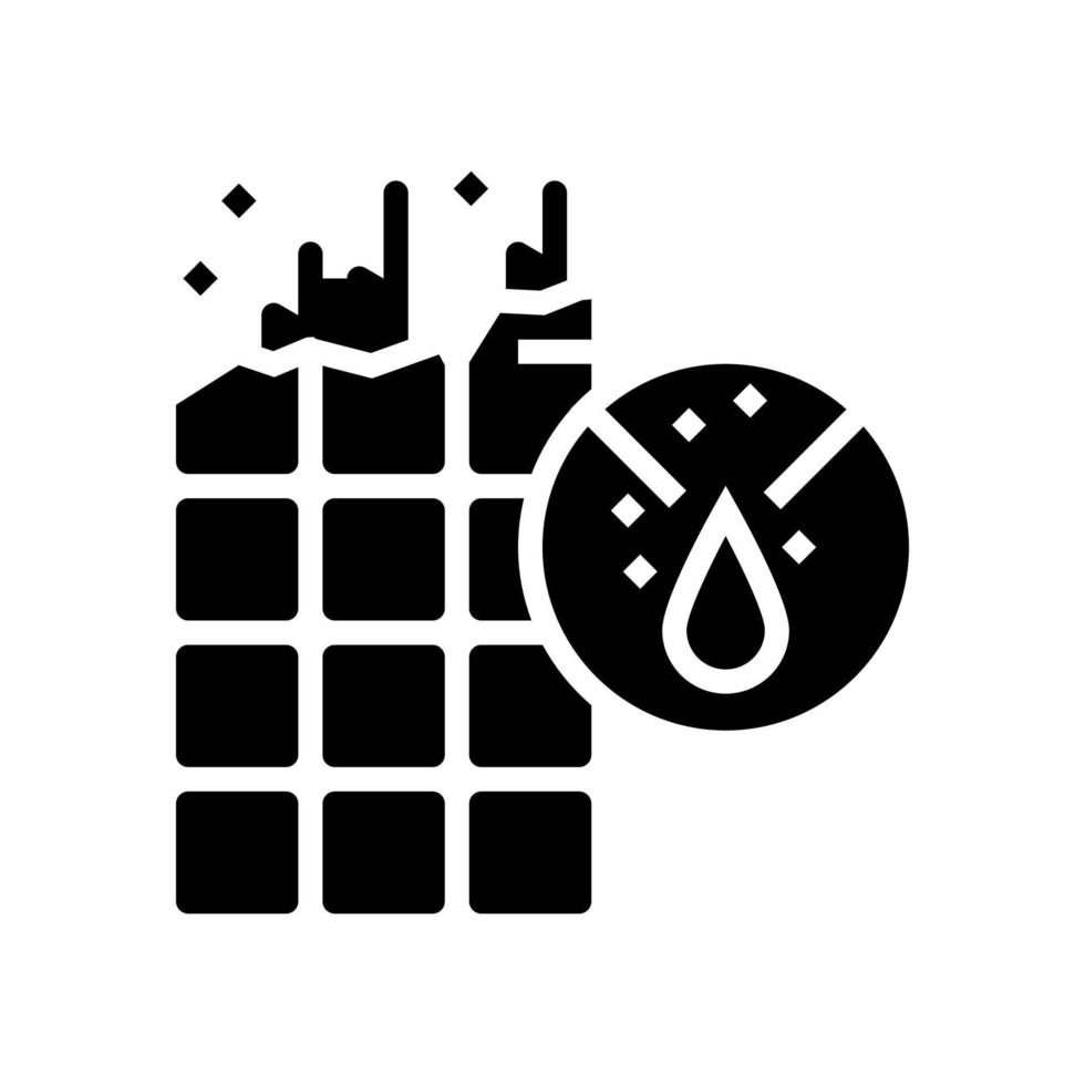 karamel chocolade glyph pictogram vectorillustratie vector