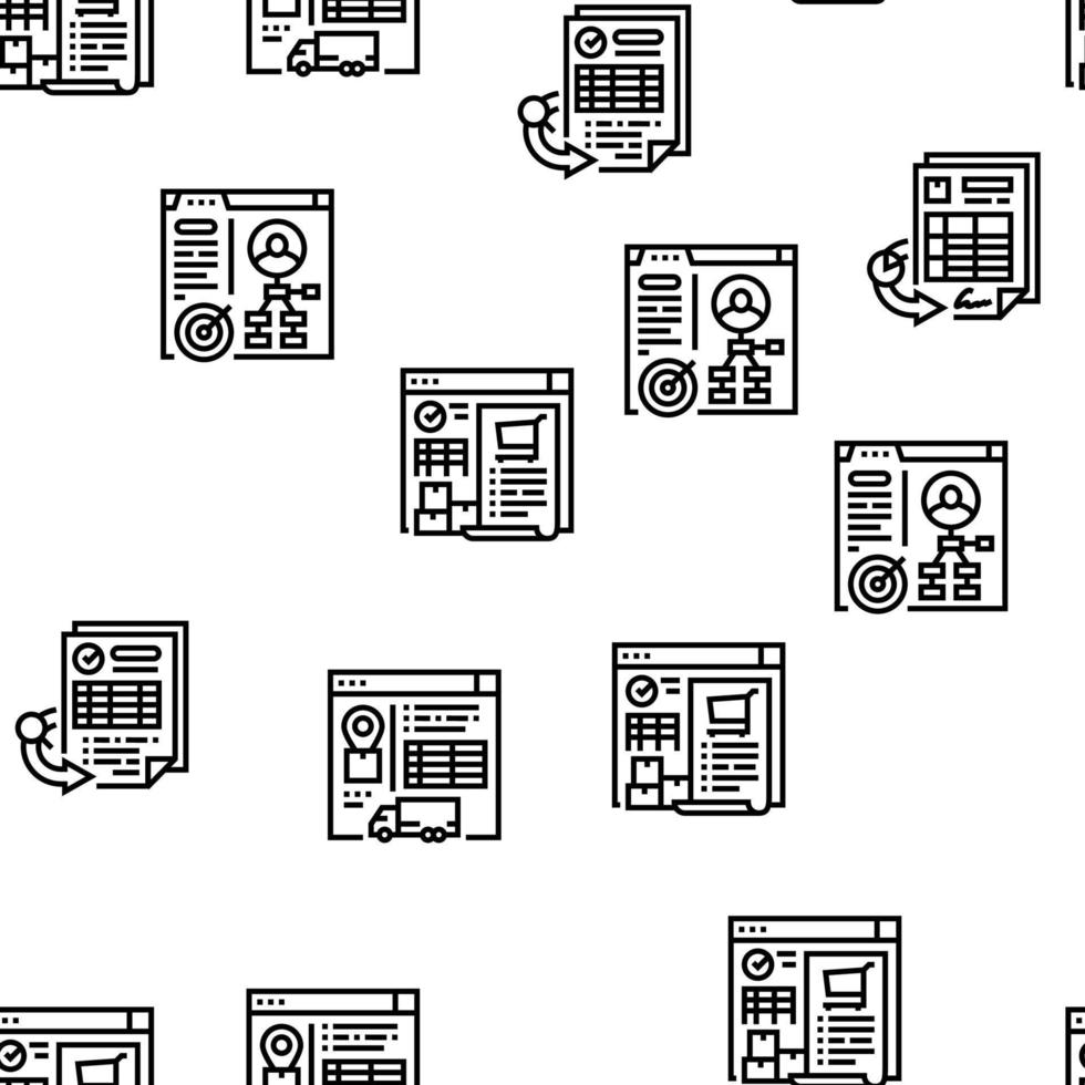 voorraadanalyse en rapport vector naadloos patroon